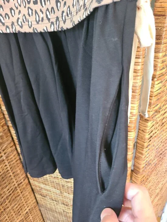 Entro "Into The Wild" Dress NWT SZ L Black & Leopard Print $ 69.95 - Picture 9 of 12